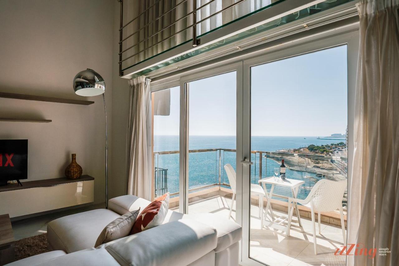 Scenic Seafront Duplex Apartment In Sliema Exterior photo